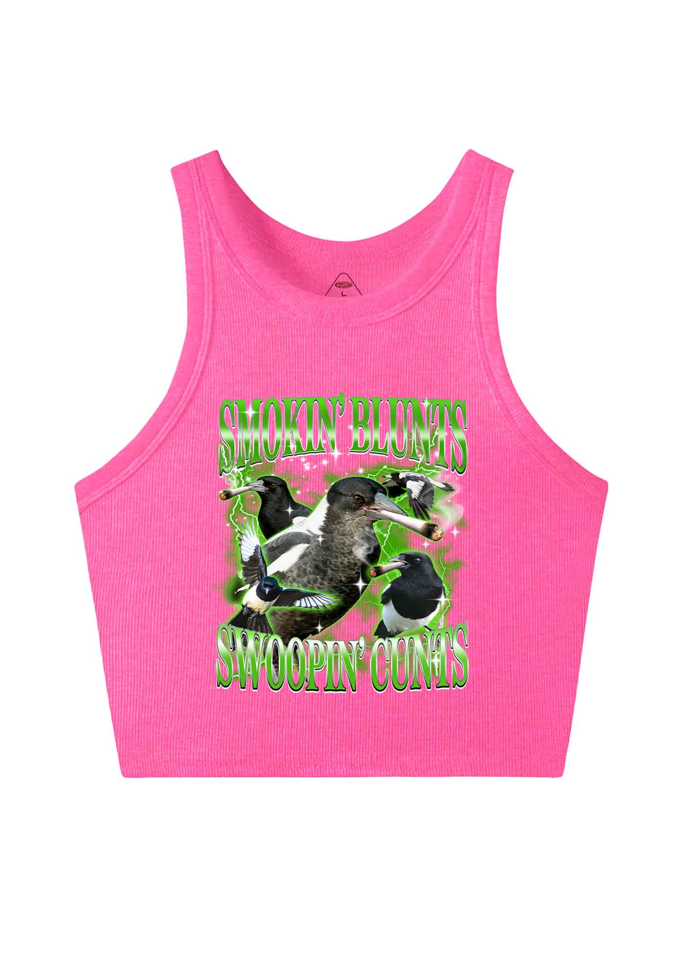 Smokin Blunts Swoopin Cxxts Y2K Crop Tank Top Cherrykitten