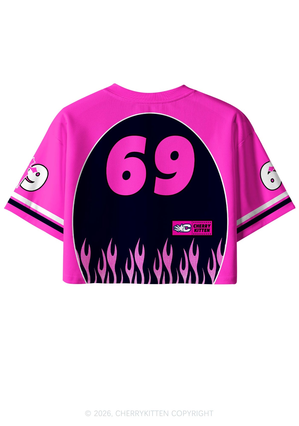 Tattoos Are Tacky Y2K Crop Sport Jersey Shirts Cherrykitten