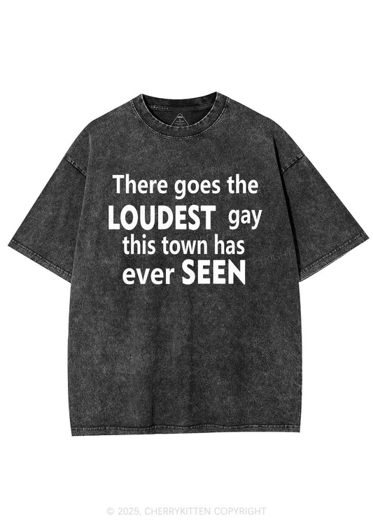 The Loudest Gay Y2K Shirts Washed Tee Cherrykitten