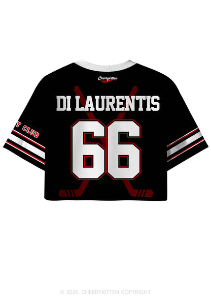 Hockey Player DL Y2K Crop Sport Jersey Shirts Cherrykitten