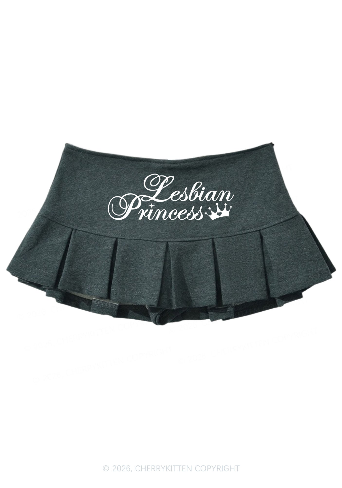 Lesbian Princess Pride Y2K Mini Pleated Skirts Cherrykitten