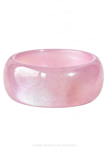 Glitter Jelly Color Y2K Cuff Bangle Cherrykitten