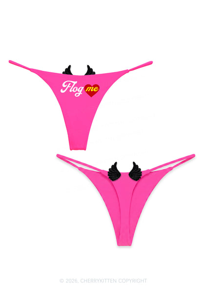 Flag Me Y2K Goth Angel Wings Bikini String Thong Cherrykitten