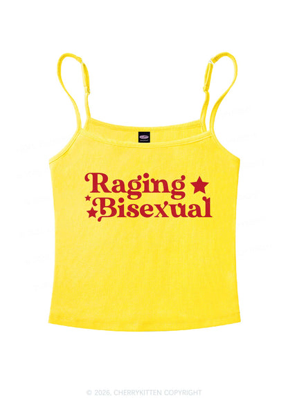 Raging Bisexual Stars Pride Y2K Spaghetti Strap Cami Cherrykitten