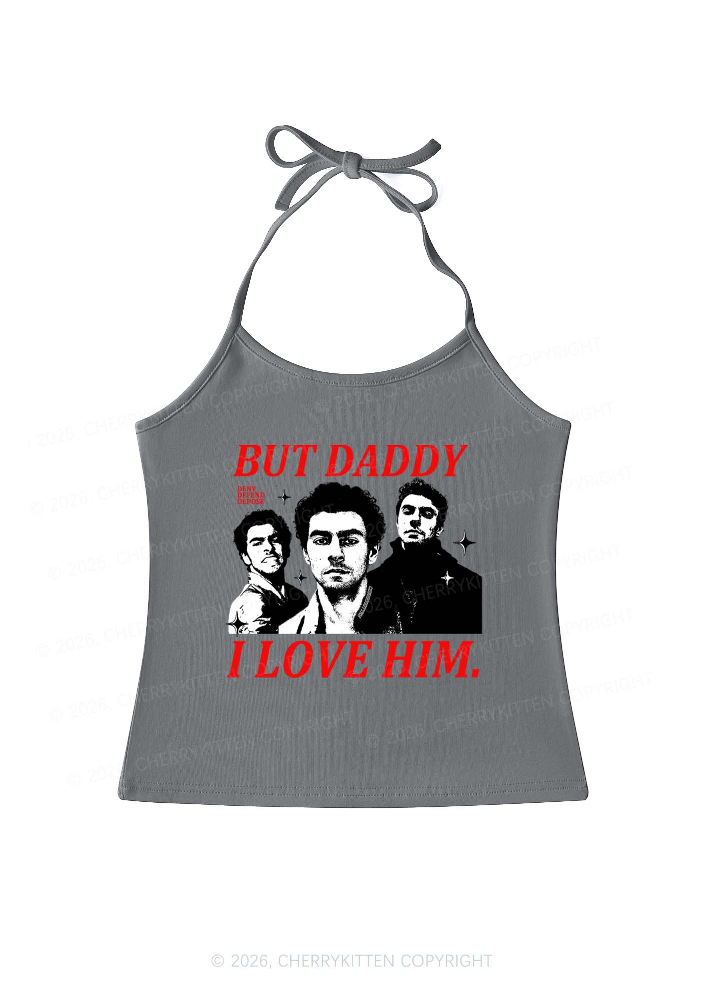 Daddy I Love Luigi Y2K Halter Neck Cami Cherrykitten