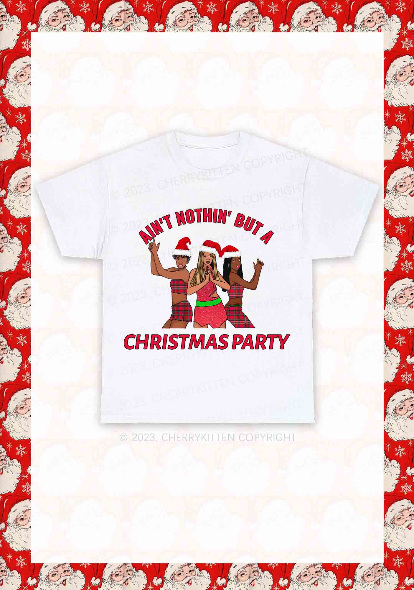 Ain't Nothin' But A Christmas Party Y2K Chunky Shirt Cherrykitten