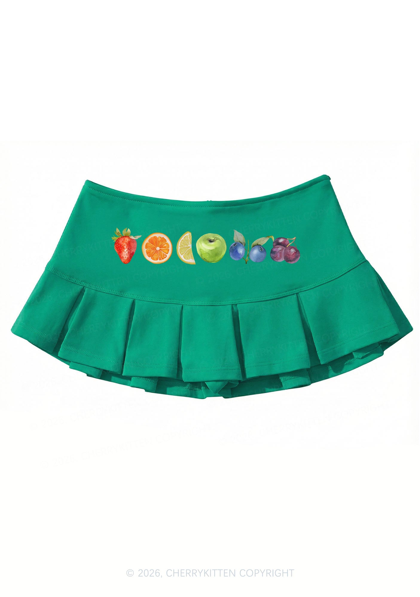 Six Fruity Pride Y2K Mini Pleated Skirts Cherrykitten