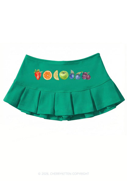 Six Fruity Pride Y2K Mini Pleated Skirts Cherrykitten