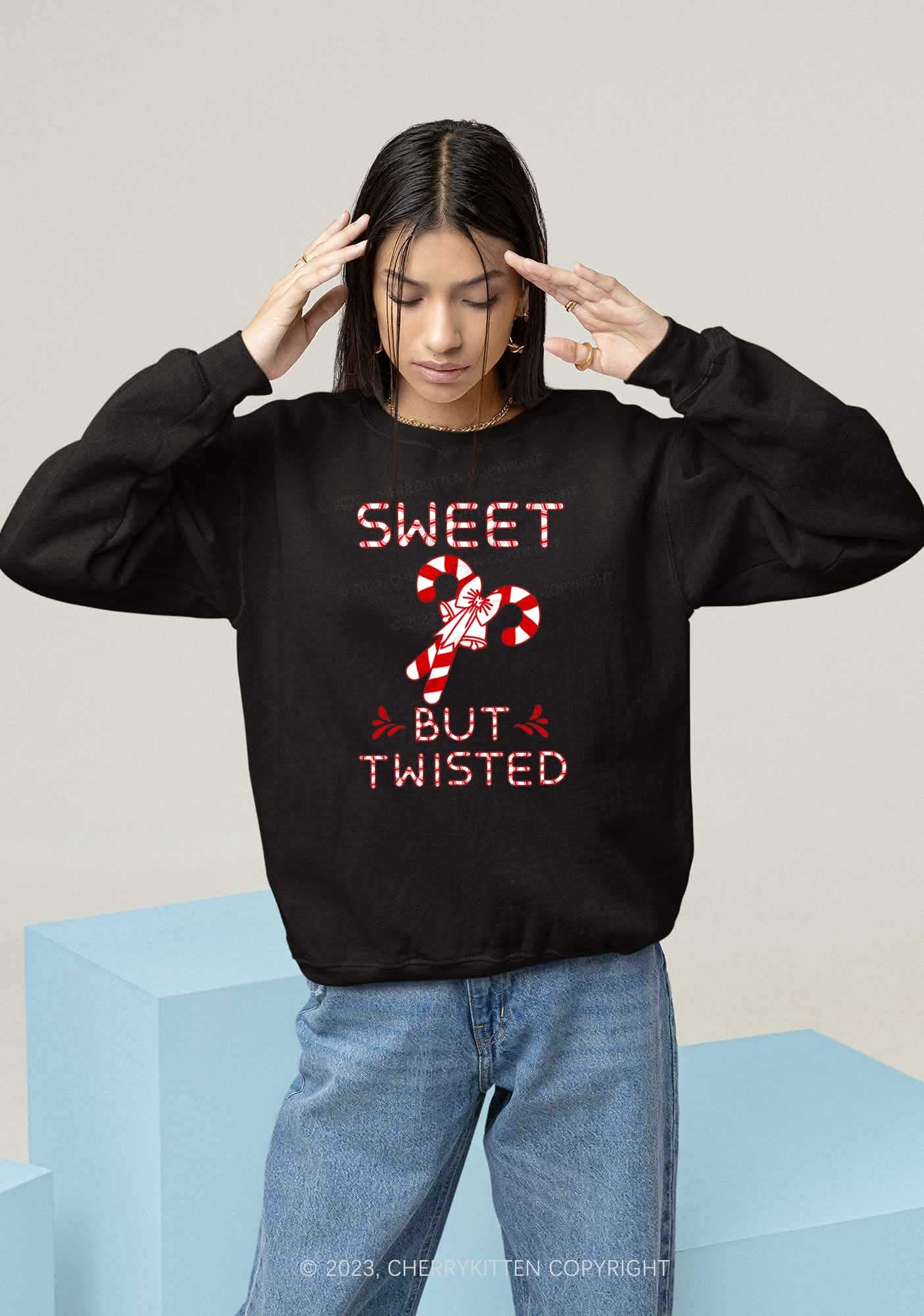 Sweet But Twisted Christmas Y2K Sweatshirt Cherrykitten