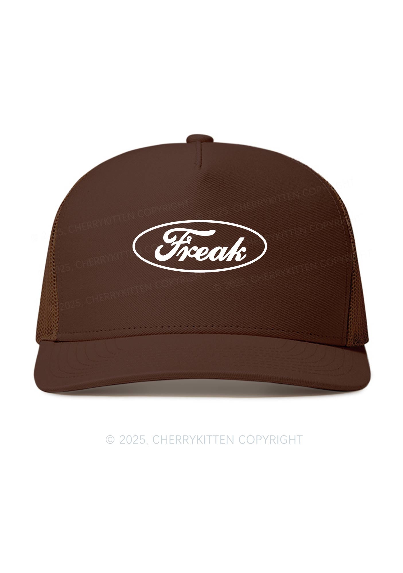 Oval Freak Y2K Trucker Mesh Hat Cherrykitten