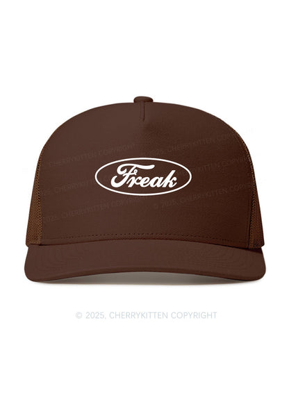 Oval Freak Y2K Trucker Mesh Hat Cherrykitten