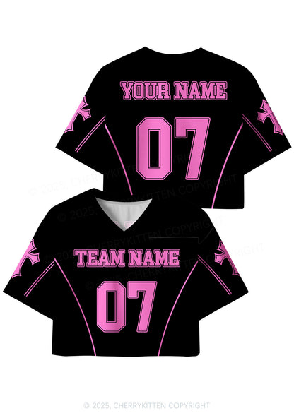Custom Team Name Y2K Crop Sport Jersey Shirts Cherrykitten