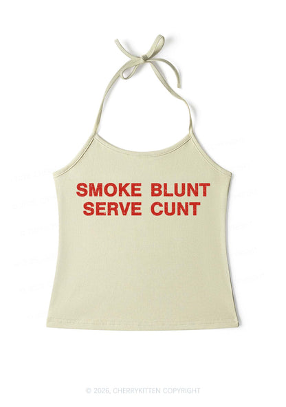 Smoke Blunt Y2K Halter Neck Cami Cherrykitten