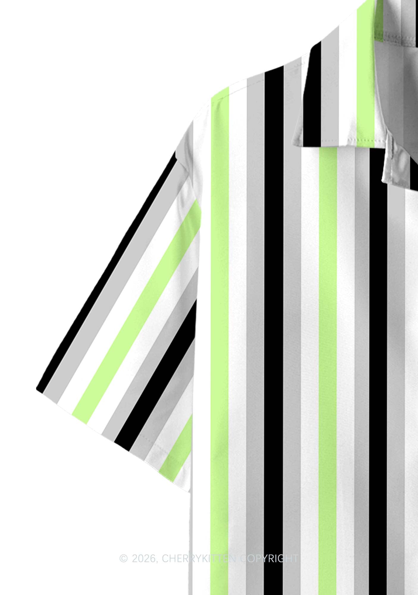 Agender Flag Pride Y2K Print Hawaiian Shirt Cherrykitten