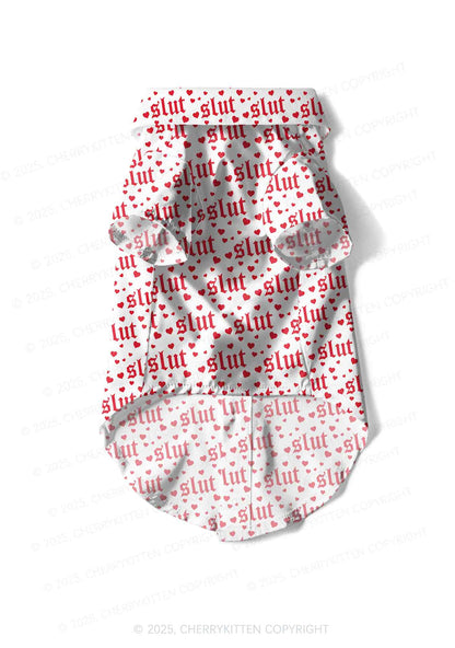 Slxt Red Heart Y2K Pet Shirts Cherrykitten