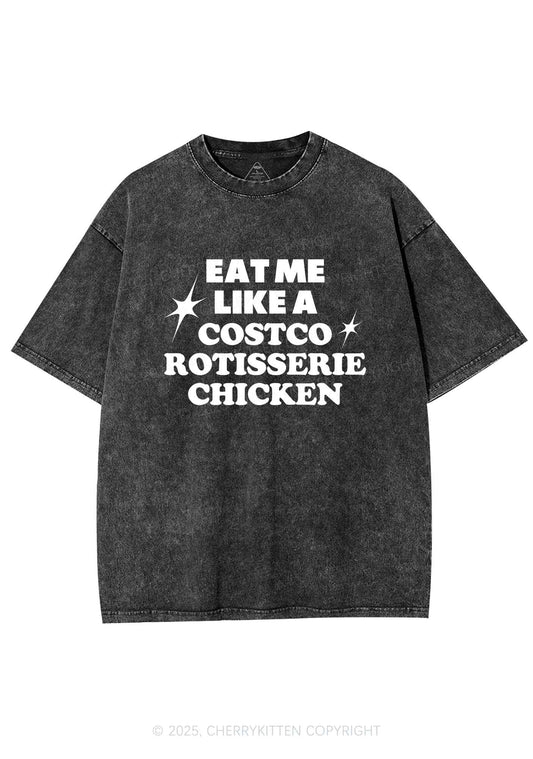 Eat Me Like Chicken Y2K Shirts Washed Tee Cherrykitten