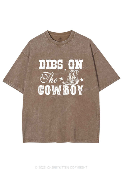 Dibs On The Cowboy Y2K Shirts Washed Tee Cherrykitten