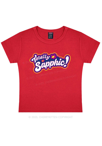 Totally Sapphic Pride Y2K Baby Tee Cherrykitten