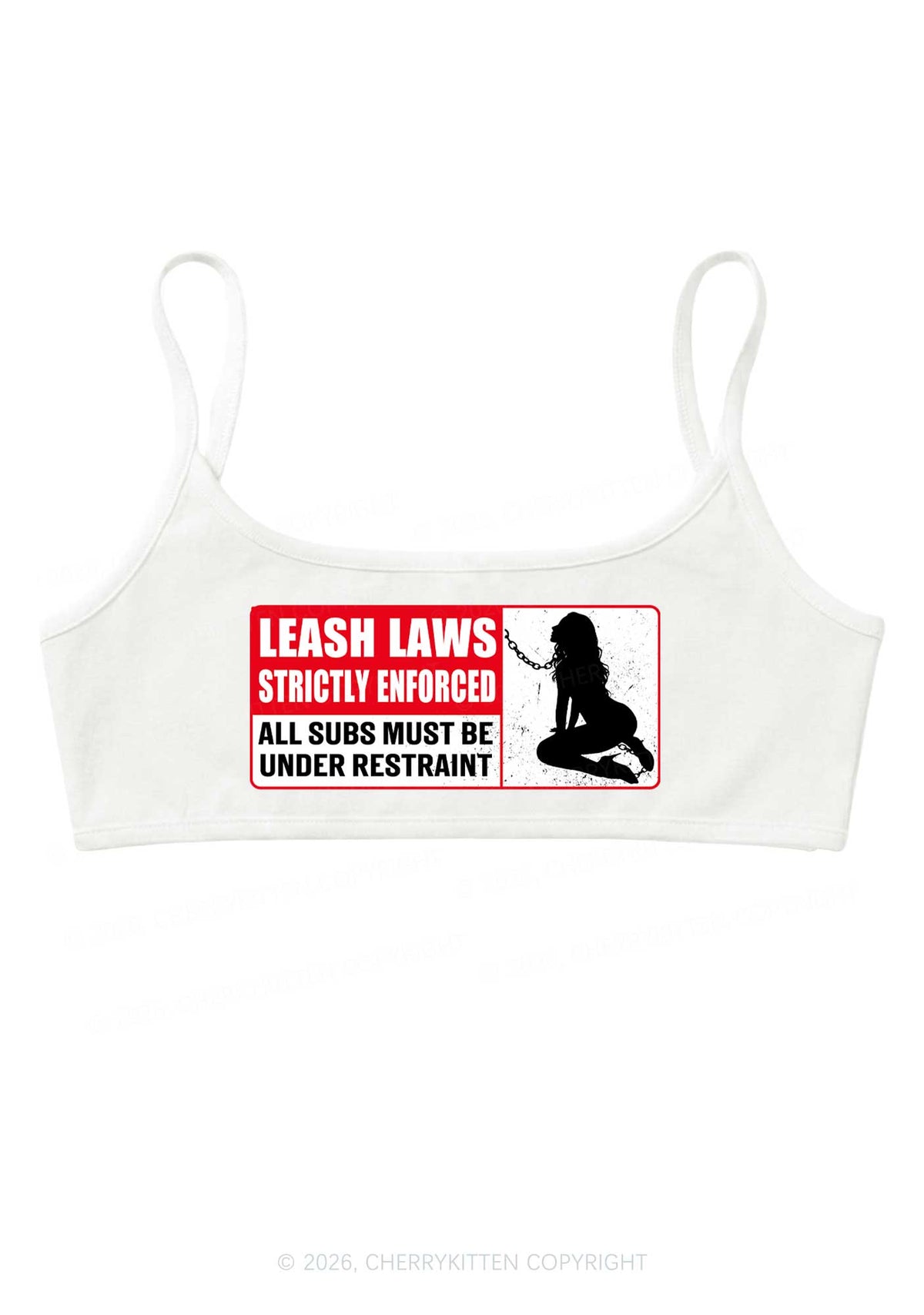 Leash Laws Strictly Enforced Y2K Super Crop Cami Cherrykitten