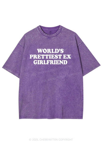 Worlds Prettiest Ex Girlfriend Y2K Shirts Washed Tee Cherrykitten