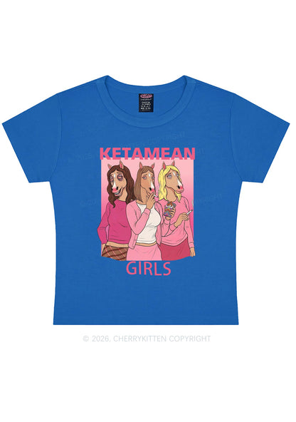 K Horse Girls Y2K Baby Tee Cherrykitten