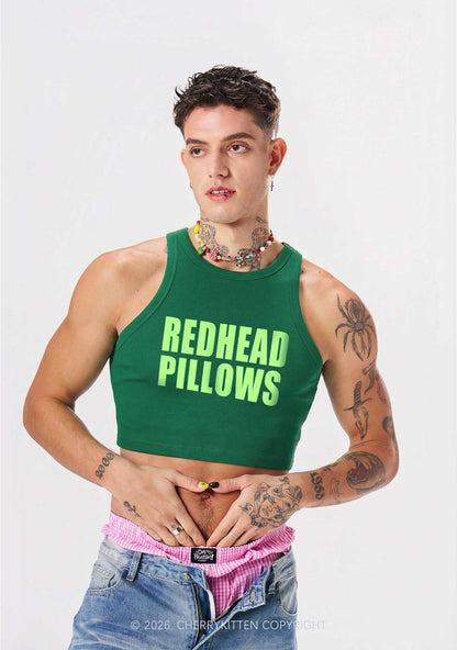 Redhead Pillows St Patricks Y2K Crop Tank Top Cherrykitten