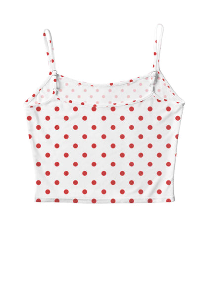 Dots Red Corset Y2K Mesh Cami Tank Cherrykitten