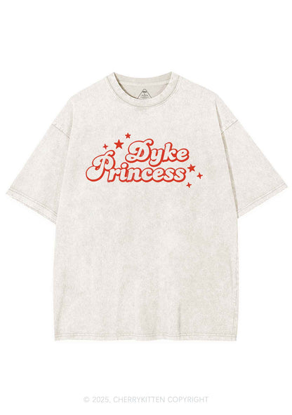 Dyke Princess Pride Y2K Shirts Washed Tee Cherrykitten