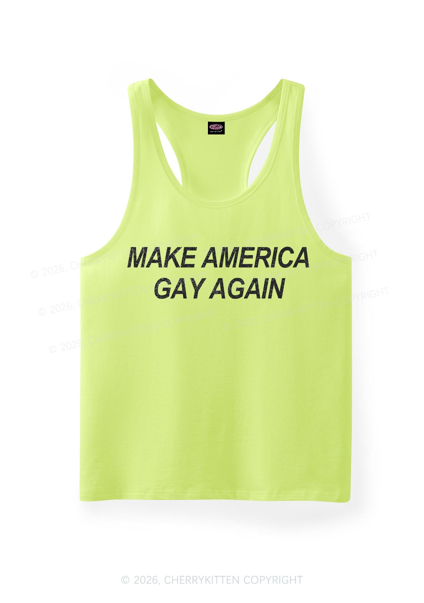 Make America Gay Again Pride Y2K Men Racerback Tank Top Cherrykitten