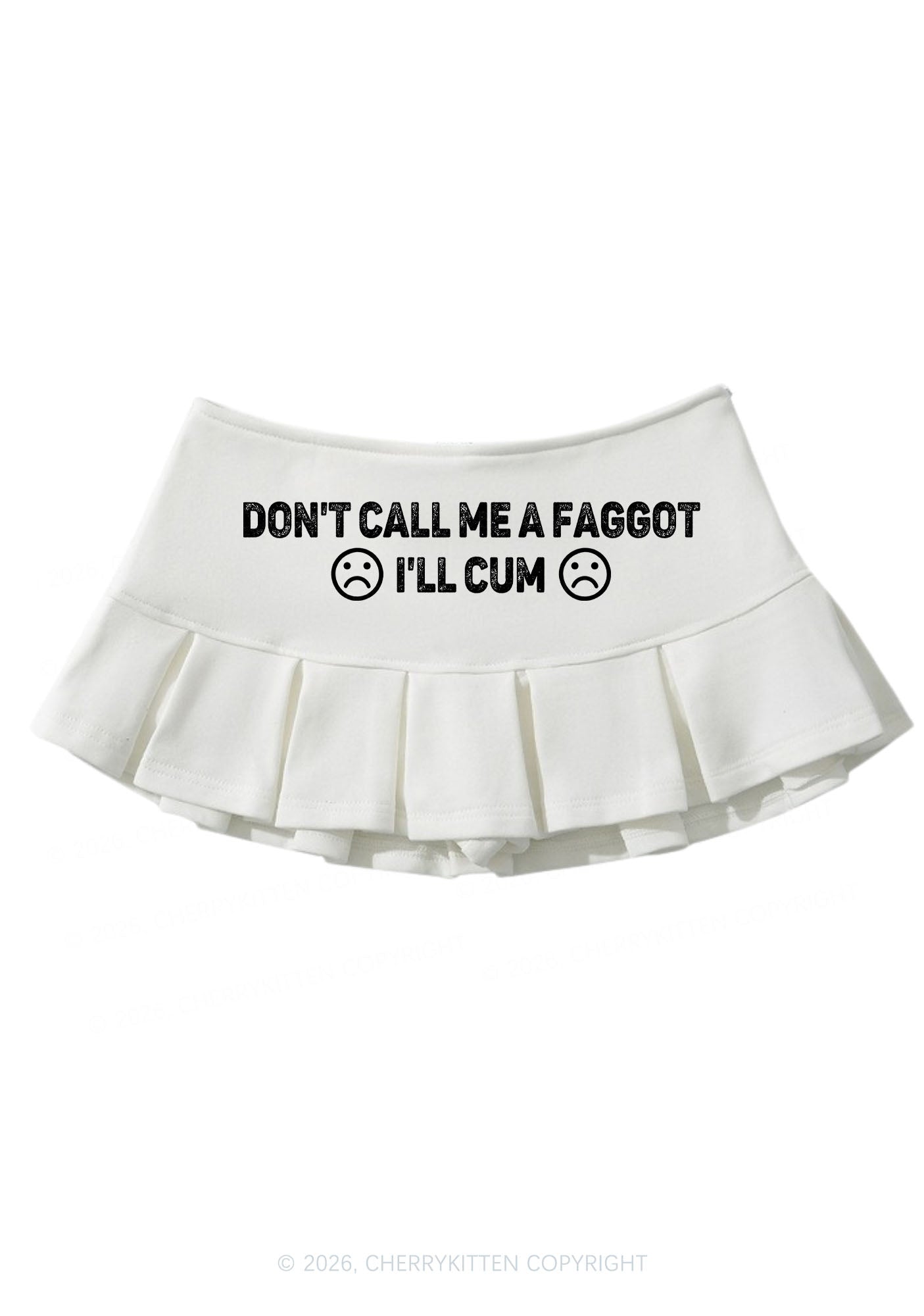 Dont Call Me Faggot Pride Y2K Mini Pleated Skirts Cherrykitten