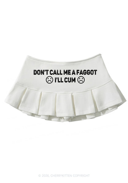 Dont Call Me Faggot Pride Y2K Mini Pleated Skirts Cherrykitten