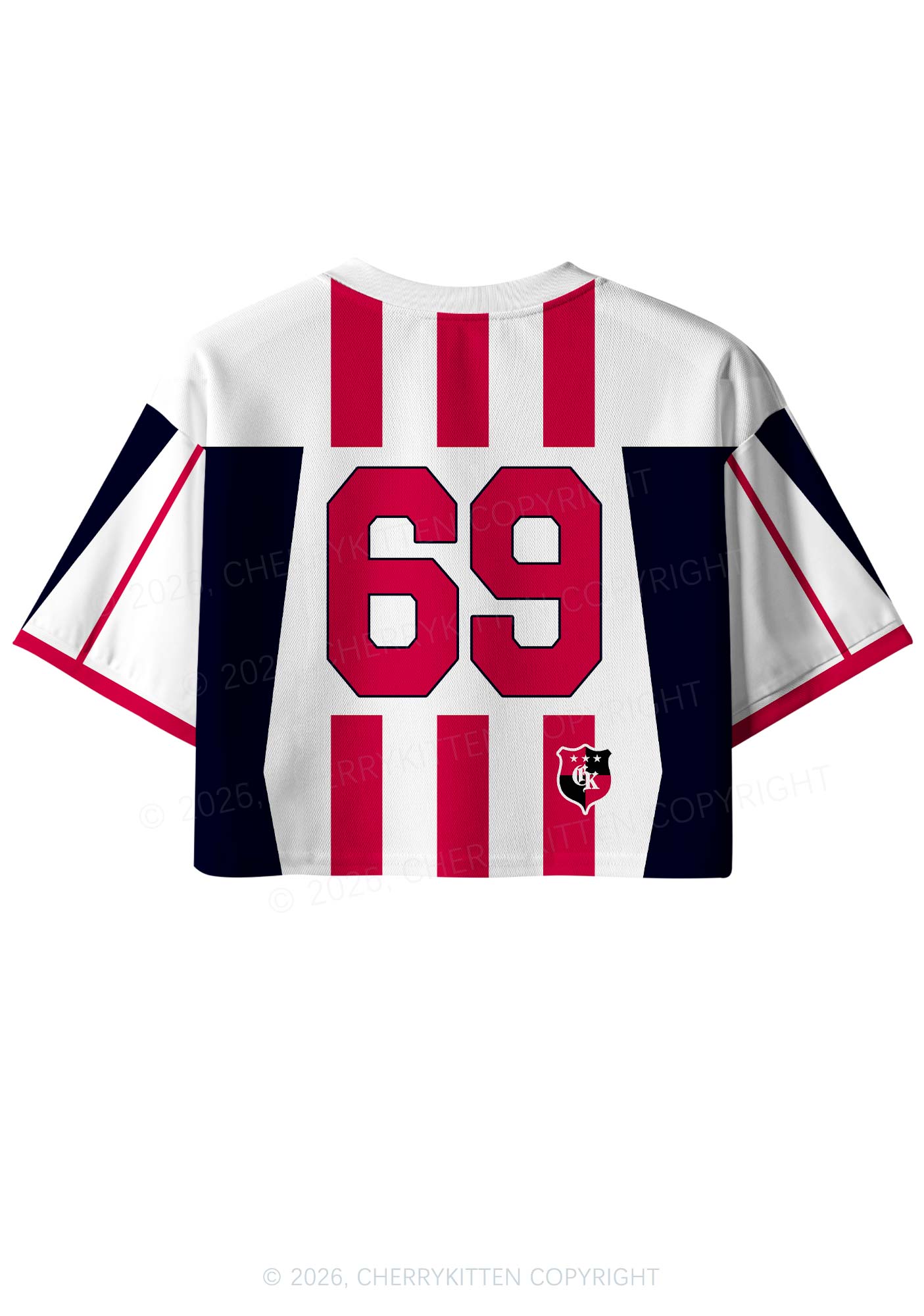 Feral Bisexual Pride Y2K Crop Sport Jersey Shirts Cherrykitten