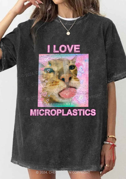 I Love Microplastics Y2K Washed Tee Cherrykitten