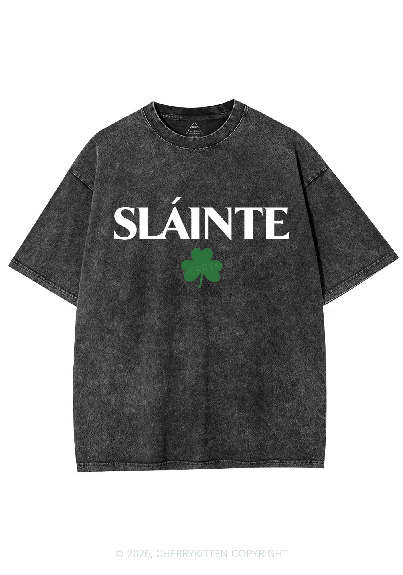 Slainte St Patricks Y2K Washed Tee Cherrykitten