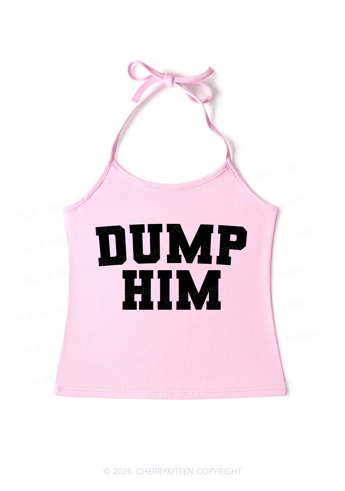Dump Him Y2K Halter Neck Cami Cherrykitten