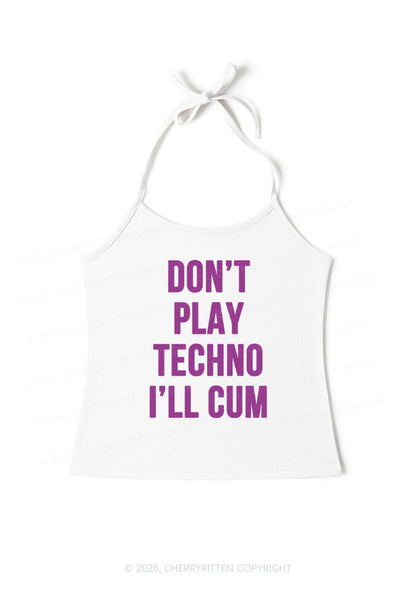 Dont Play Techno Y2K Halter Neck Cami Cherrykitten