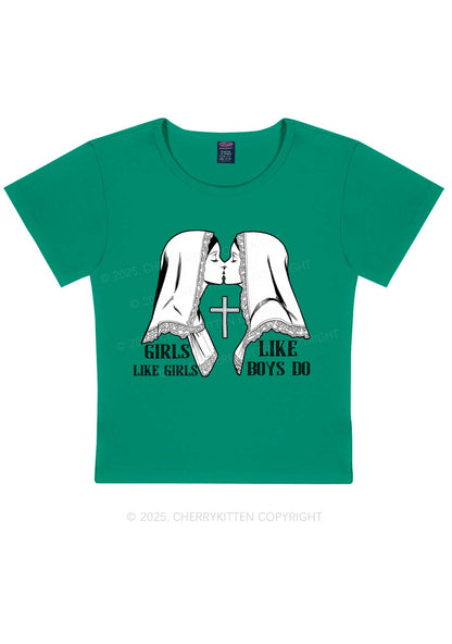 Girls Like Girls Pride Y2K Baby Tee Cherrykitten