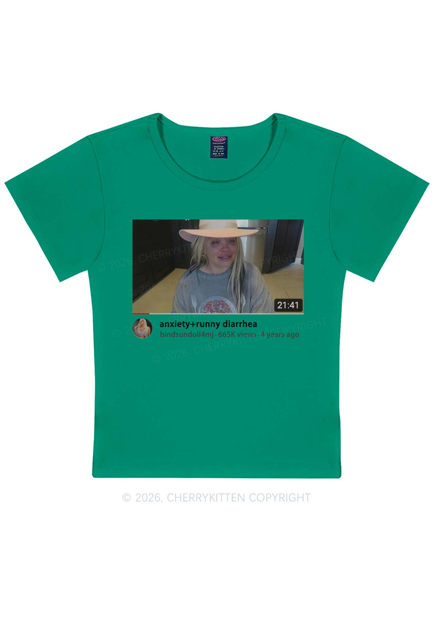 Anxiety Diarrhea Y2K Baby Tee Cherrykitten