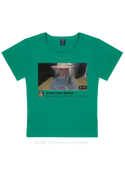 Anxiety Diarrhea Y2K Baby Tee Cherrykitten