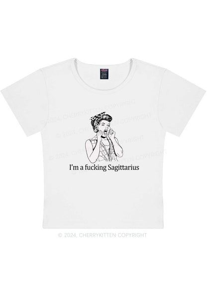 Curvy I'm Custom Zodiac Y2K Baby Tee Cherrykitten