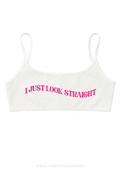 I Just Look Straight Pride Y2K Super Crop Cami Cherrykitten