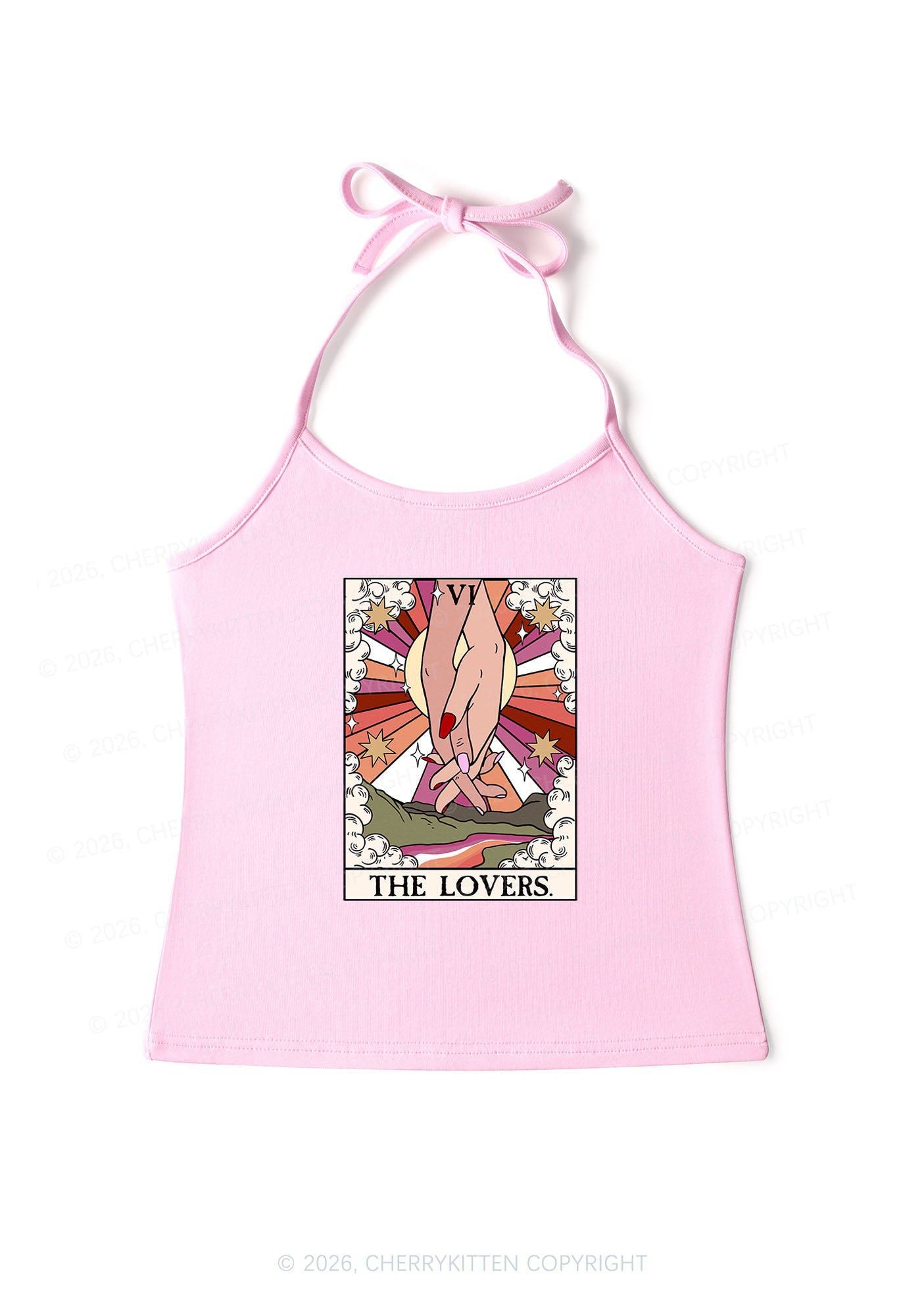 The Lesbian Lovers Pride Y2K Halter Neck Cami Cherrykitten