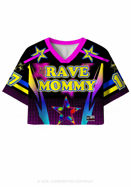 Rave Mommy Star Y2K Crop Sport Jersey Shirts Cherrykitten