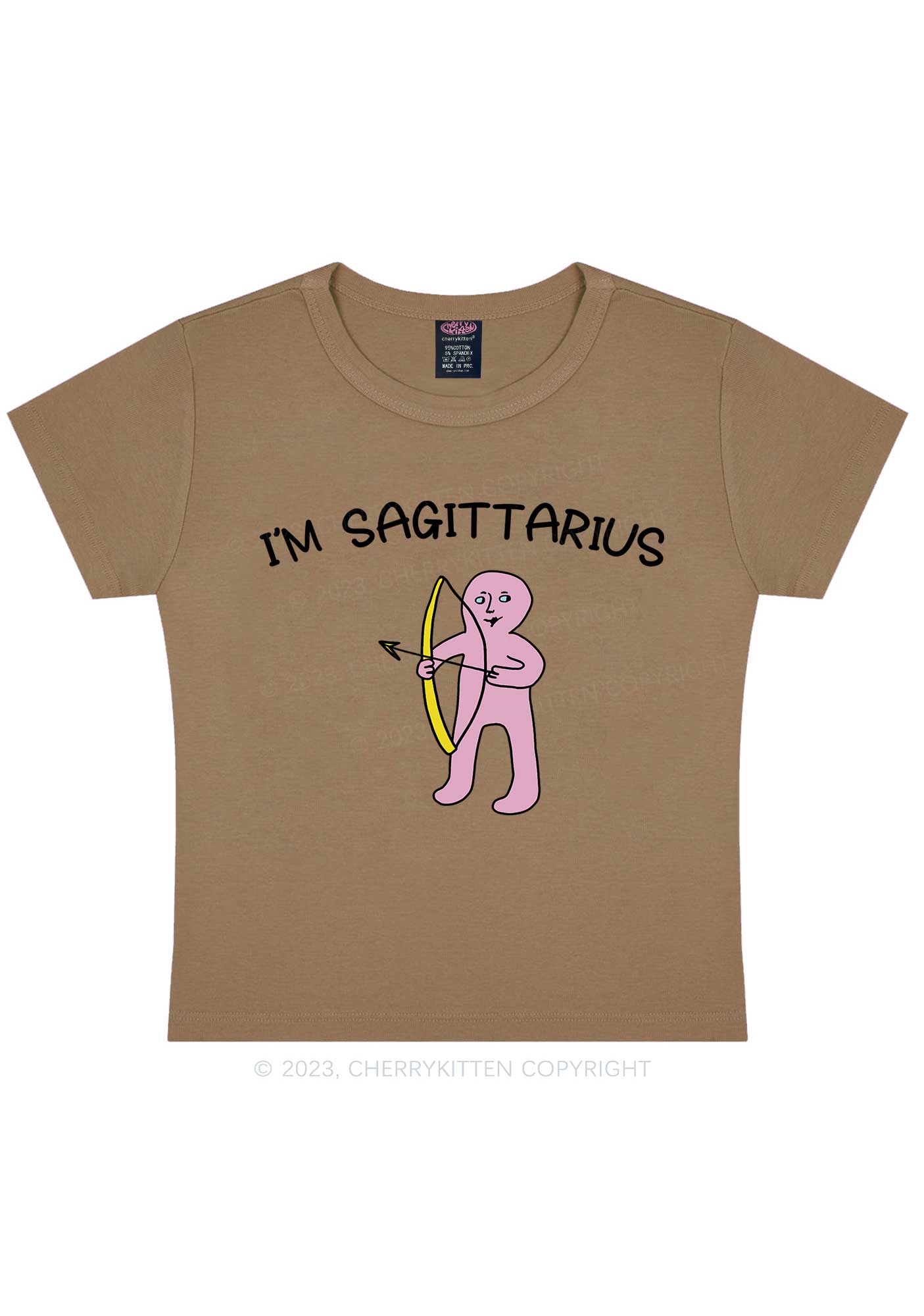 I'm Sagittarius Y2K Baby Tee Cherrykitten