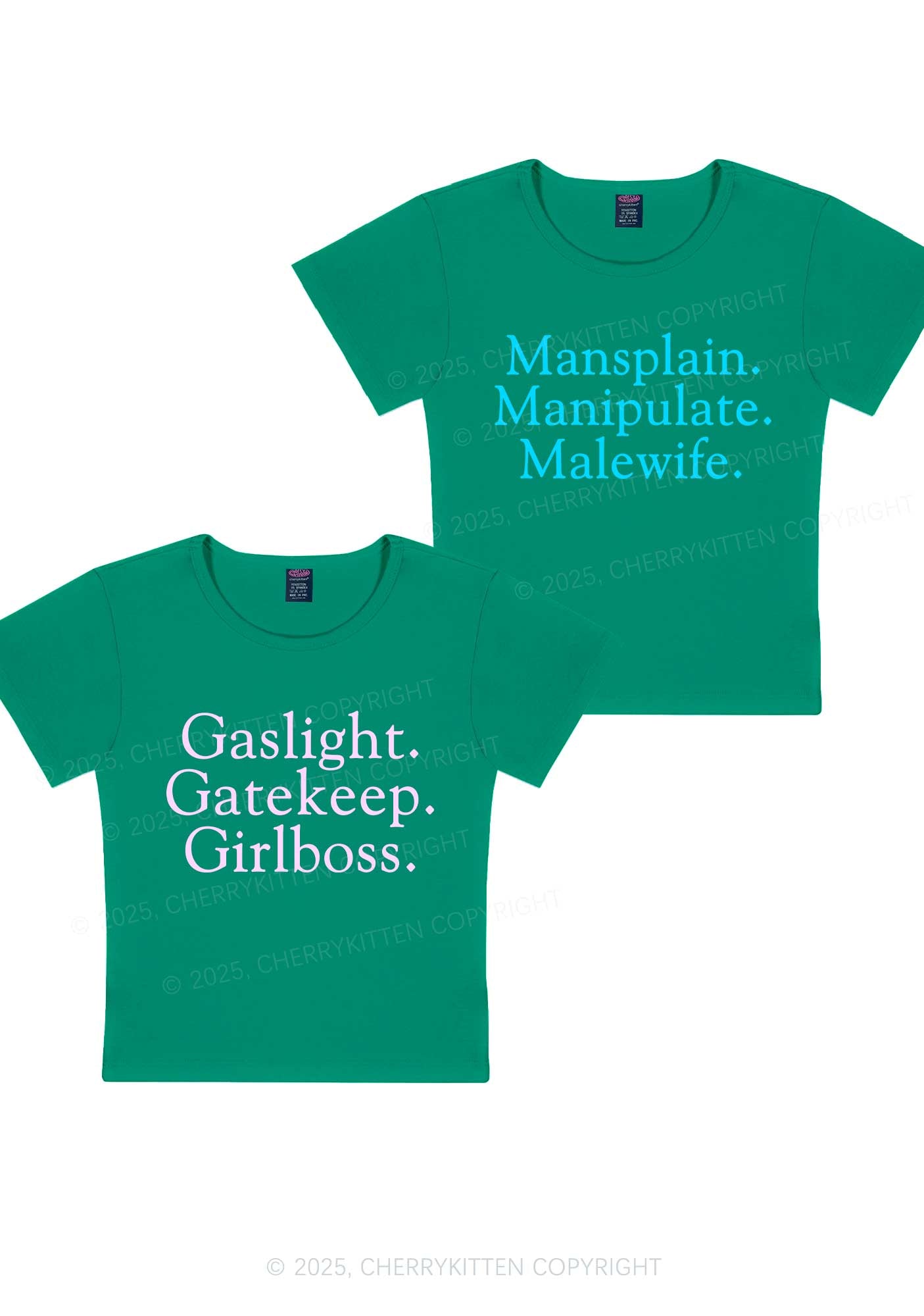Girlboss Malewife Valentine's Day Y2K Valentine's Day Baby Tee Cherrykitten