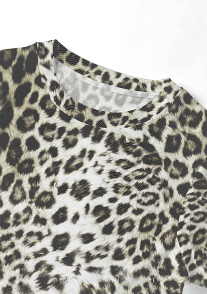 Wild Leopard Y2K Mesh Crop Top Cherrykitten