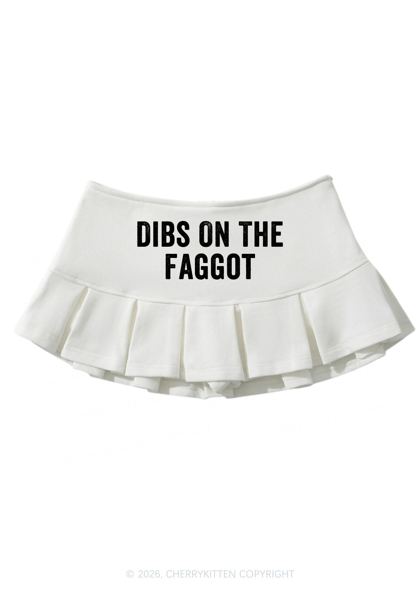Dibs On The Faggot Pride Y2K Mini Pleated Skirts Cherrykitten