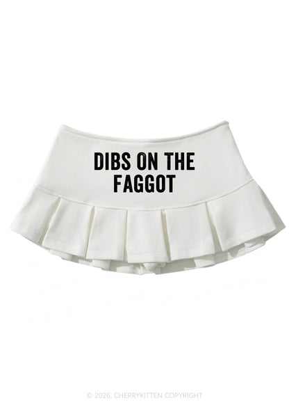 Dibs On The Faggot Pride Y2K Mini Pleated Skirts Cherrykitten