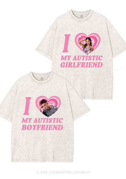 Custom My Autistic BF GF Y2K Valentine's Day Washed Tee Cherrykitten
