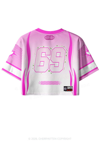 Whats Kxxamine Y2K Crop Sport Jersey Shirts Cherrykitten